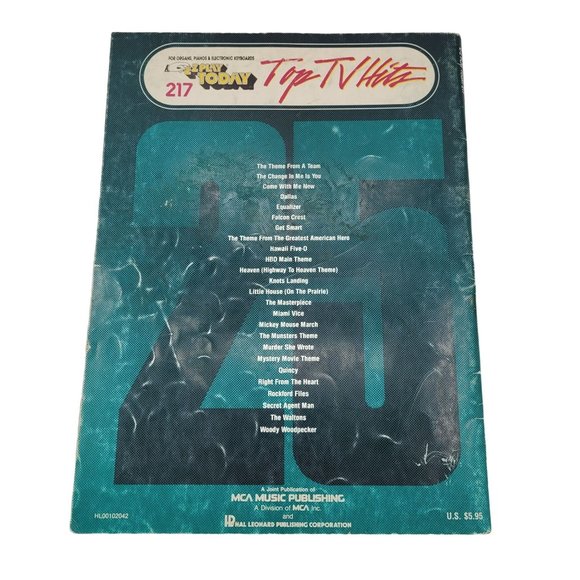 E-Z Play Today Top TV Hits #217 Organ, Piano and Electric Keyboard Sheet Music - Picture 3 of 6